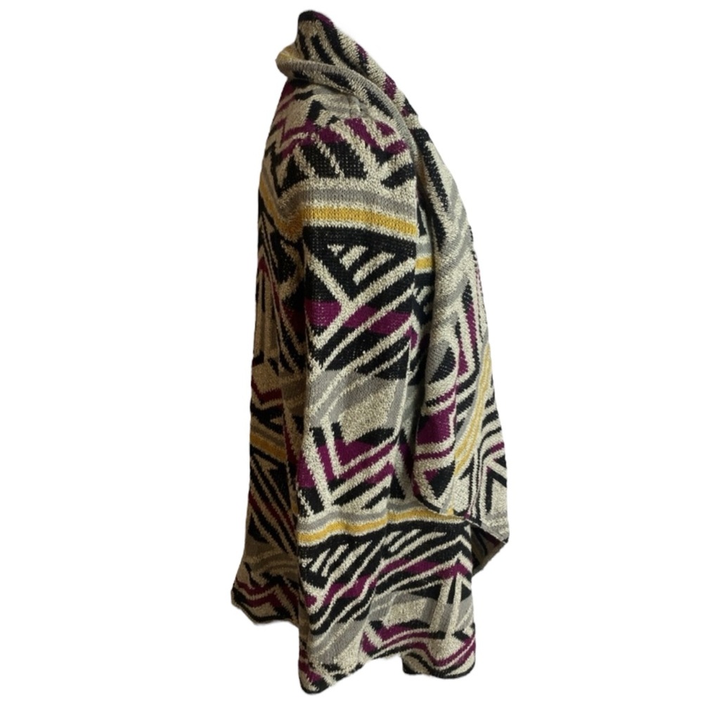 LUCKY BRAND Intarsia Cozy Wrap Open Front Cardigan Southwestern Sweater Size S - Picture 8 of 14